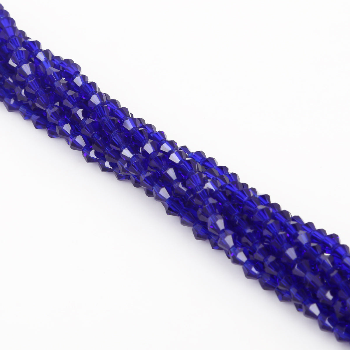 thumbnail image 2 of Dark Blue Faceted Bicone Glass Beads 8x8mm - 25 Beads For Jewelry Making (1 Strand) 2 of 2