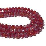 8X6MM CRYSTAL RONDELLE BEADS, CRYSTAL GLASS BEADS FOR JEWELRY MAKING LENGTH OF STRAND: 41 CM ( 16 INCHES ) ABOUT 70~72 BEADS