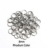 500 Pcs Pack Stainless steel rhodium color jump ring findings for jewellery making
