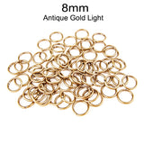 500/Pcs Pkg. Light Antique Golden finish, Jump ring for jewelry making findings