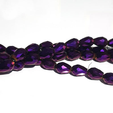 8x12mm, CRYSTAL DROP 8x12MM LARGER SIZE SOLD PER STRAND, About 60 Beads