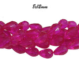 8X12MM, CRYSTAL DROP 8X12MM LARGER SIZE SOLD PER STRAND, ABOUT 60 BEADS