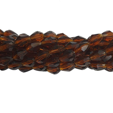 8X6 MM, CRYSTAL DROP SOLD PER STRAND, ABOUT 70-72 BEADS