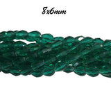 8X6 MM, CRYSTAL DROP 8X12MM LARGER SIZE SOLD PER STRAND, ABOUT 70-72 BEADS