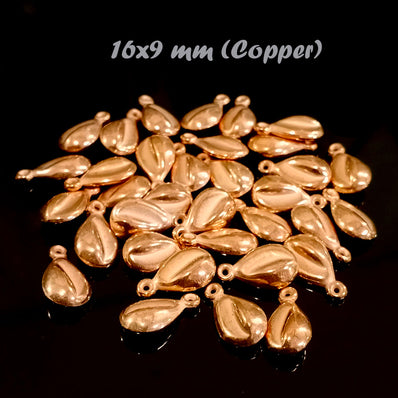 ACRYLIC LIGHT WEIGHT CHARMS, SOLD PER PACK OF 100 PCS (Copper)