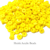 50 Gram Pack Yellow heishi beads acrylic 3x6mm plain