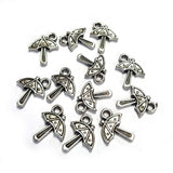 Umbrella Silver Oxidized Antique, Acrylic Plastic Materials beautiful charms for bracelets Jewelry Making (40 Pcs)