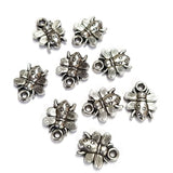Bee Silver Oxidized Antique, Acrylic Plastic Materials beautiful charms for bracelets Jewelry Making (40 Pcs)