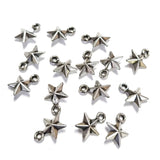Star Silver Oxidized Antique, Acrylic Plastic Materials beautiful charms for bracelets Jewelry Making (40 Pcs)