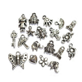 50 Pieces Pack' Mix Silver Oxidized Antique, Acrylic Plastic Materials beautiful charms for bracelets Jewelry Making