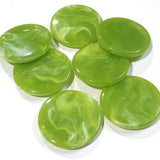 Lime Green, 10 Pcs Pack,  Fancy Acrylic Beads, Imitation Jade Beads Jewelry making raw materials