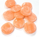 10 Pcs Pack,  Fancy Acrylic Beads, Imitation Jade Beads Jewelry making raw materials, peach color