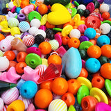 50 GRAM PACK OF ASSORTED COLORFUL ACRYLIC BEADS