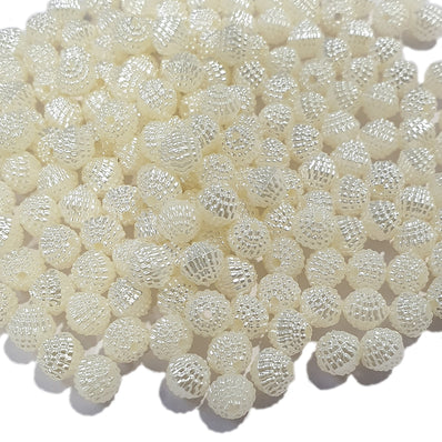SALE ! 100 Gram Pack Pearl Acrylic beads 6~7mm Cream color