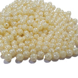 SALE ! 100 Gram Pack Pearl Acrylic beads 6~7mm Darker Cream color