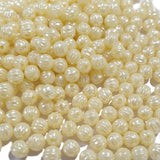 SALE ! 100 Gram Pack Pearl Acrylic beads 6~7mm Darker Cream color