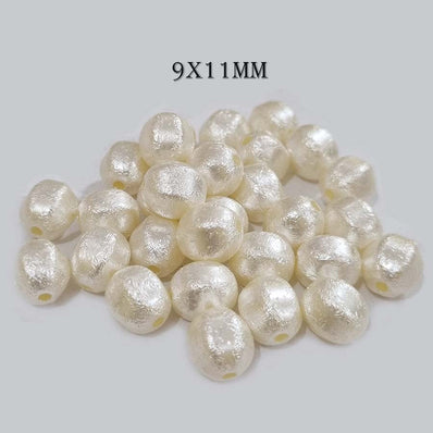 50 Grams of Off White 8MM Or 10MM Loose Pearl Flat Back Half Pearl Price  Per Pack/50 Grams Glue on