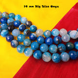 14 MM BIG SIZE , HIGH QUALITY ONYX BEADS SOLD BY PER LINE, ABOUT 27~28 BEADS