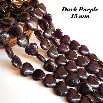 AGATE ' 15 MM HEART SHAPED' SUPER QUALITY SOLD BY PER LINE' 25 PIECES APPROX