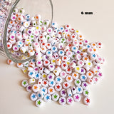 200 PIECES PACK' STAR ACRYLIC BEADS' 6 MM' SUPER FINE QUALITY