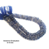 AA QUALITY' AMETRINE GRADUATION ' SEMI-PRECIOUS BEADS, SOLD BY STRAND ABOUT 9.5" ABOUT (47-48) BEADS' SIZE 5-14MM APPROX