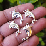 10 PIECES PACK' SILVER OXIDIZED BIRD AND ANIMAL CHARMS' 24x8 MM USED DIY JEWELLERY MAKING