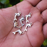 20 PIECES PACK' SILVER OXIDIZED BIRD AND ANIMAL CHARMS'18x7 MM USED DIY JEWELLERY MAKING