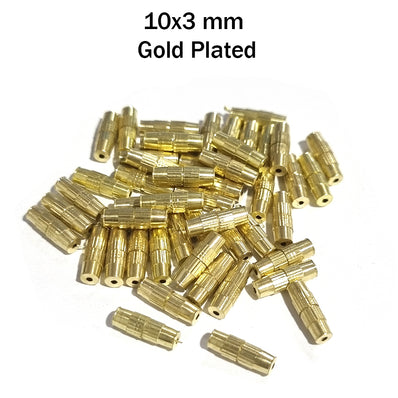 Gold Plated Magnetic Jewelry Clasp, Bullet Shape (12 Pieces)