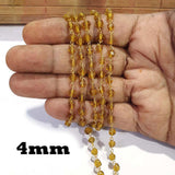 2 Meter Pack 'Glass Beads Chain' Gold Plated