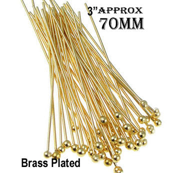 COHEALI 1000 Pcs DIY Ball Needle Brass Head Wire Headpins eyepins for  Jewelry Making Jewelry Head Metal headpins Jewelry Wire Straight Head  Jewelry