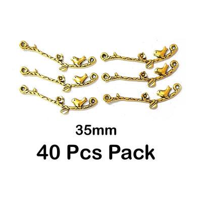 40 Pcs Pack, Approx Size 35 mm Size Bird and Animal Shape Charms Pendants