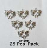 25 Pcs Pack, Approx Size 8x15 mm Size Bird and Animal Shape Charms Pendants