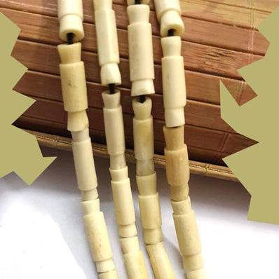 Bone Beads Natural Dyed Antiqued Sold Per Line/Strand, Approx 17Beads in a line, Size About7x24mm