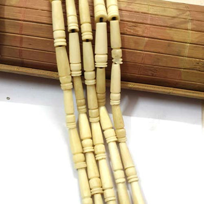 Bone Beads Natural Dyed Antiqued Sold Per Line/Strand, Approx 17Beads in a line, Size About6x25mm