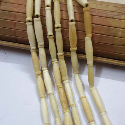 Bone Beads Natural Dyed Antiqued Sold Per Line/Strand, Approx 16Beads in a line, Size About7x26mm