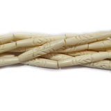 Handmade Bone Beads for Jewelry making Size About7x36MilimeterSold Per Line of 16 Inches, Approx12Beads