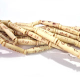 Sold Per Line 16 Inches handmade Bone Natural Beads for jewelry making Size about 6x25mm Pipe Carved16BeadsSold Per Line 16 Inches handmade Bone Natural Beads for jewelry making Size about 6x25mm Pipe CarvedApprox Beads in a line 16Pcs.