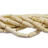 Sold Per Line 16 Inches handmade Bone Natural Beads for jewelry making Size about 8x24mm Pipe Beads Carved17BeadsSold Per Line 16 Inches handmade Bone Natural Beads for jewelry making Size about 8x24mm Pipe Beads CarvedApprox Beads in a line 17Pcs.