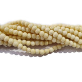 Sold Per Line 16 Inches handmade Bone Natural Beads for jewelry making Size about 5mm Round Plain98BeadsSold Per Line 16 Inches handmade Bone Natural Beads for jewelry making Size about 5mm Round Plain Approx Beads in a line 98Pcs.