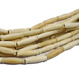 Bone Beads Natural Dyed Antiqued Sold Per Line/Strand, Approx 16Beads in a line, Size About7x26mm