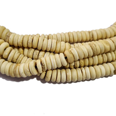 Bone Beads Natural Dyed Antiqued Sold Per Line/Strand, Approx 108Beads in a line, Size About11x4mm