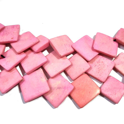 Bone Beads Natural Dyed Antiqued Sold Per Line/Strand, Approx 18Beads in a line, Size About24x24x7mm