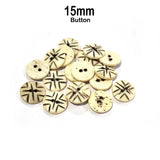 20/Pcs Lot Handmade Bone Beads for Jewelry making Size About 15mm Carved Button