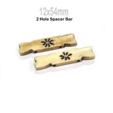 4/Pcs Lot Handmade Bone Beads for Jewelry making Size About 12x54mm Spacer bar 2 Holes