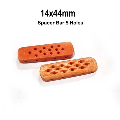 2/Pcs Lot Handmade Bone Beads for Jewelry making Size About 14x44mm Spacer bar 5 Holes