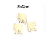 10/Pcs Lot Handmade Bone Beads for Jewelry making Size About 21x23mm Elephants