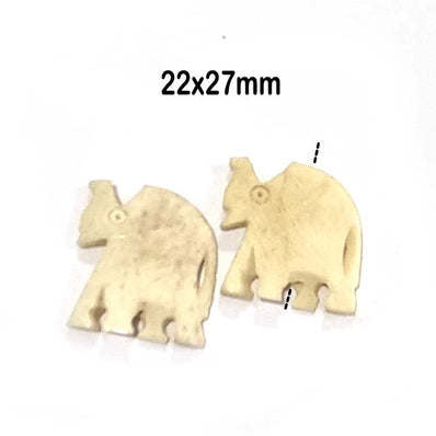 10/Pcs Lot Handmade Bone Beads for Jewelry making Size About 22x27mm Elephants