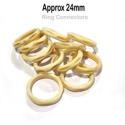 10/Pcs Lot Handmade Bone Beads for Jewelry making Size About 24mm Ring Connectors Findings