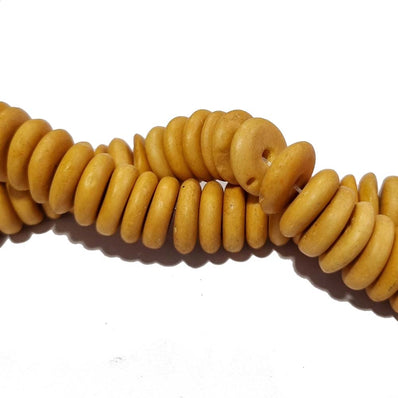 Handmade Bone Beads for Jewelry making  Sold by Per line 16" Beads size about 16x5mm, Approx 88 beads in line