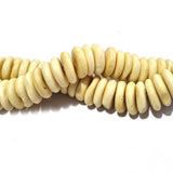 Handmade Bone Beads for Jewelry making  Sold by Per line 16" Beads size about 17x5mm, Approx 85 Beads, Disc Natural